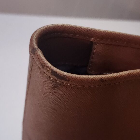 Michael Kors MK Jet Set Travel Chain Zip Top Multifunction Leather Tote Brown - Picture 3 of 14